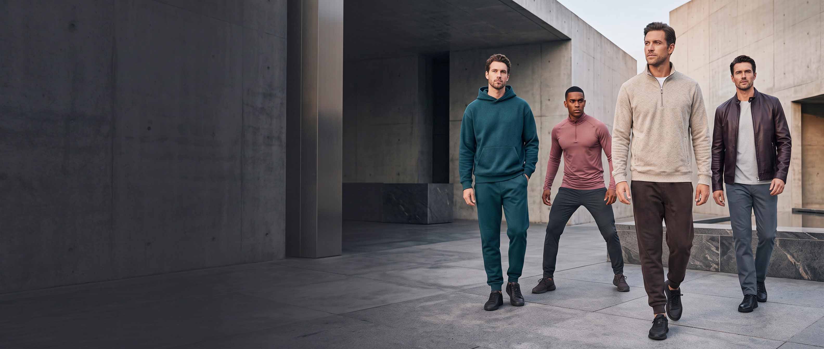 Private-label sportswear, tracksuit and leather apparel collection
